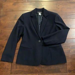 Jones New York navy blue single button blazer